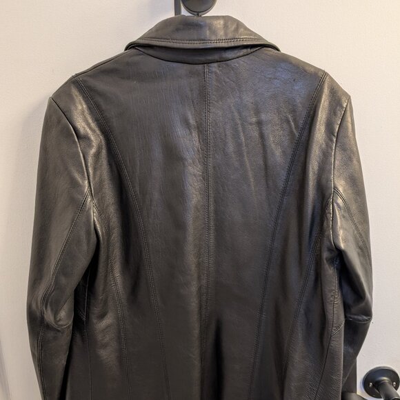 Genuine leather vintage button-up jacket. Size small. - Picture 2 of 8